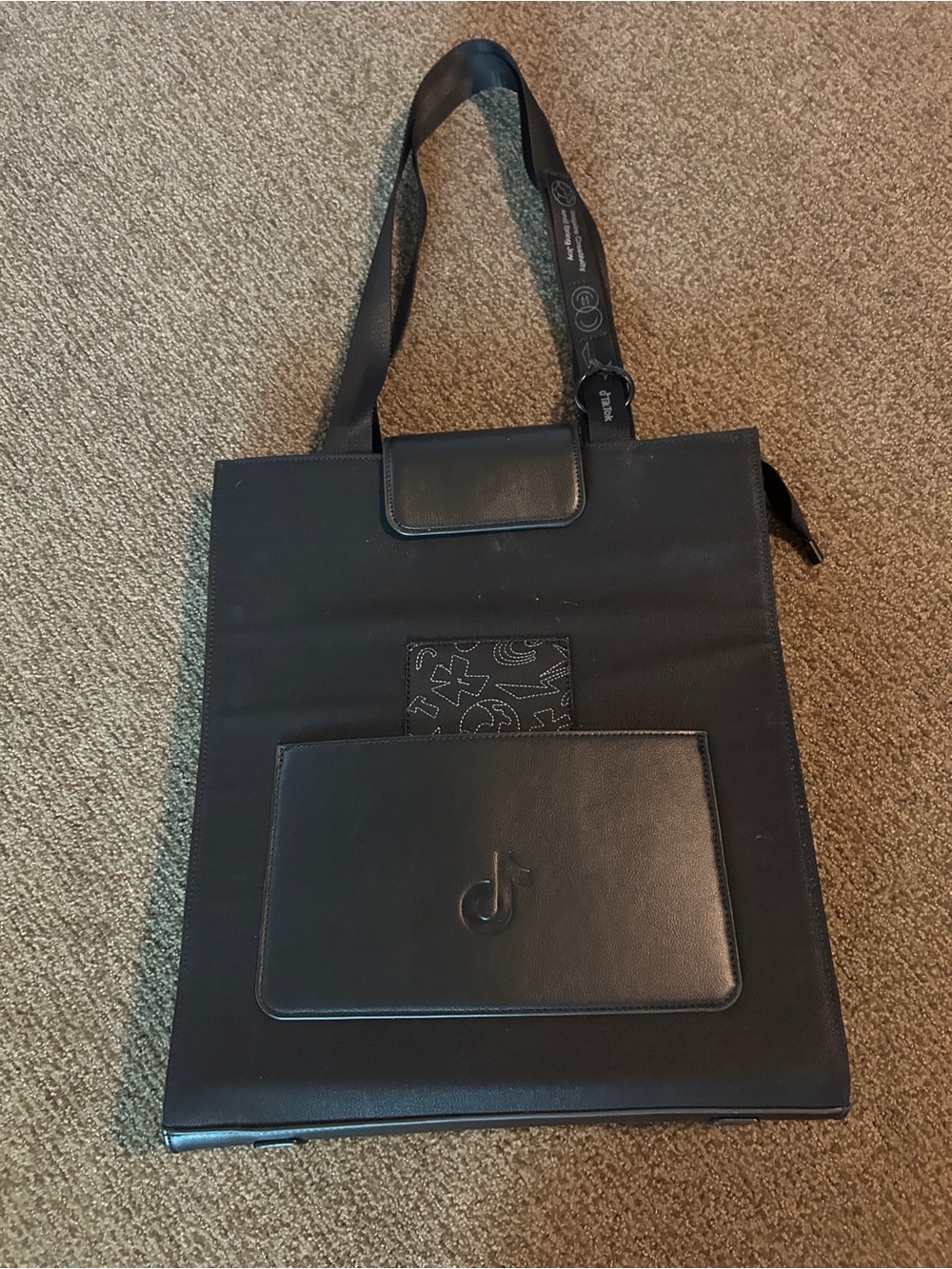 Black Logo computer Bag